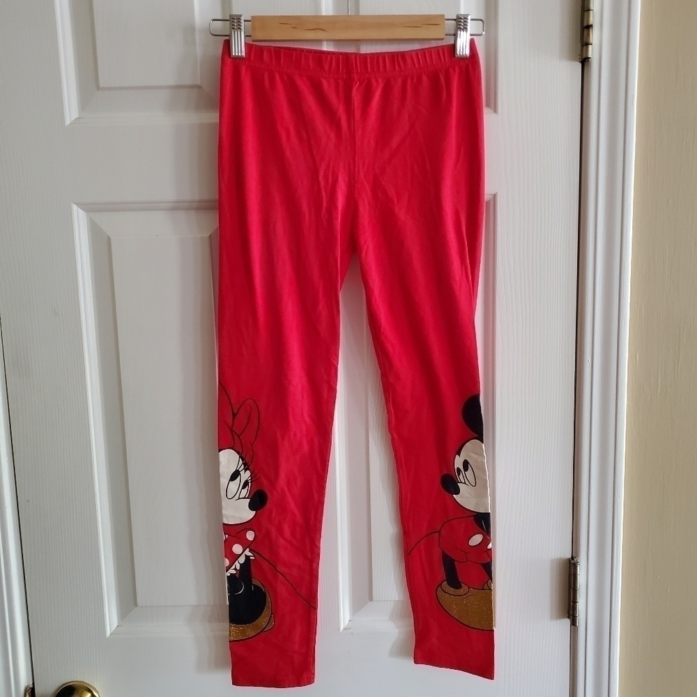 Disney Mickey Mouse & Minnie Mouse Mirrored Leggings Junior size L
